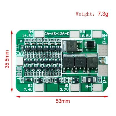 CA-6S-12A-E 24V PCB BMS Koruma Kartı 6 Paket 18650 Li Ion Lityum Pil Modülü için