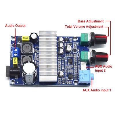 CA-3316A Subwoofer 12-24V için TPA3116 Çipli 100W Dijital Güç Amplifikatörü Kartı