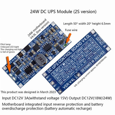 Çeşitli 24W DC UPS Ağ Aygıtları Güç Tedarik Modülü 12V/15V Çıktısını Destekler