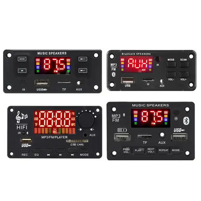 MP3 Player USB Modülü BT 5.0 MP3 Dekoder Kartı FM AUX Radyo Kayıt Gücü Amplifikatörü