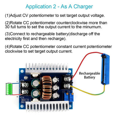 300W 20A DC-DC Buck Converter Step Down Modülü, akım sınırlama aralığı 0.2-20A