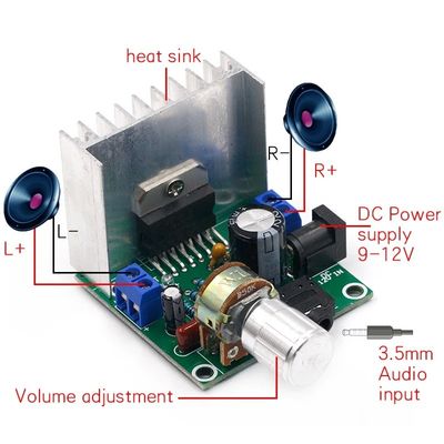 15W Çift Kanal Dijital Güçlendirici Modülü, TDA7297 Çipli DIY Kit Ses Güçlendirici Kartı