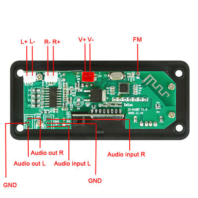 USB TF FM Radyo ve 5.0 Kanal ile 50W Bluetooth 5.0 Araba Ses Güçlendirici Modülü