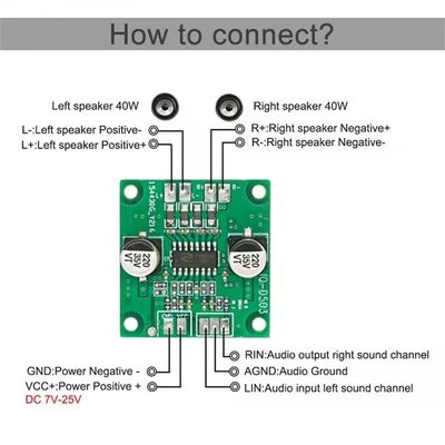 DC 5V-26V Güç ve CS8673E IC ile 2*40W Mini Amplifier Modülü