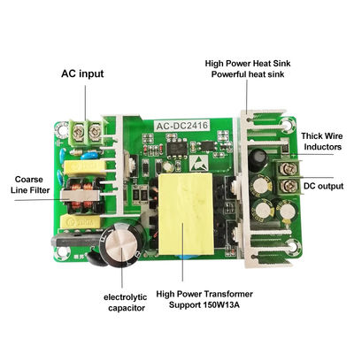 Açıklama için AC/DC Değiştiricisi 12V 13A İzole Güç Modülü 10A 12A 13A 150W