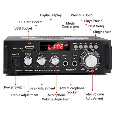 2 Kanal 2.0 LCD Ekran 300W 300W Dijital HIFI Ses Stereo Güç Güçlendirici