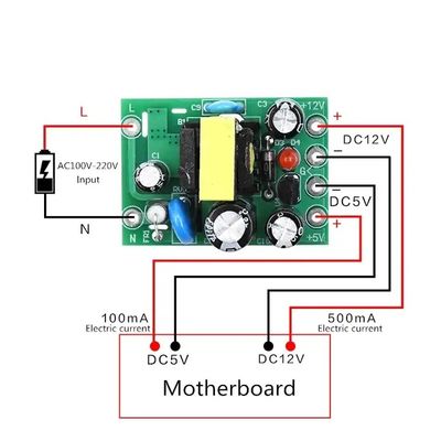 Standart Montaj Tipi 6W çıkış gücü olan AC-DC 110-220V anahtarlama güç kaynağı modülü