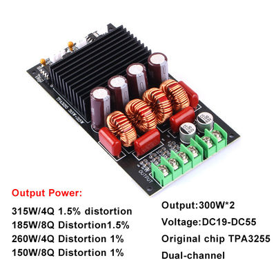 HIFI Alıcı ve Güçlendirici Modülü için 300W Çift Kanal 2.0 Dijital Güçlendirici Kart
