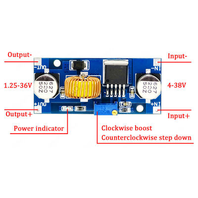 5A DC Boost Converter Modülü 4-38V Düzenlenebilir Adım Aşağı Güç kaynağı % 96 Verimlilik Buck Modülü