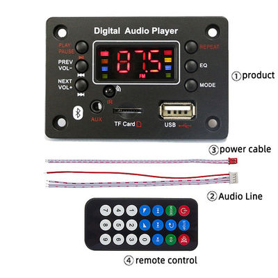 USB FM Radyo Ses Kaydedici Fonksiyonu ile BLUETOOTH MP3 Dekoder Kartı WAV Kullanımı ve Ekranı Destekler Evet