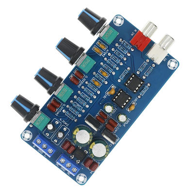 Dört Kanallı Ev Amplifier NE5532 Stereo Preamp Modülü, Ses Kontrol Devri