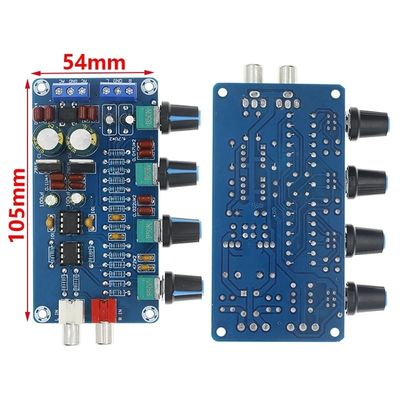 Dört Kanallı Ev Amplifier NE5532 Stereo Preamp Modülü, Ses Kontrol Devri