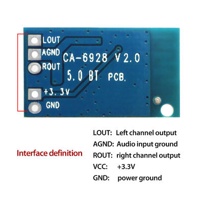 CA-6928 5V Giriş ve 23x15mm Boyutlu Çift Dijital Ses Güçlendirici ile Bluetooth Ses Modülü