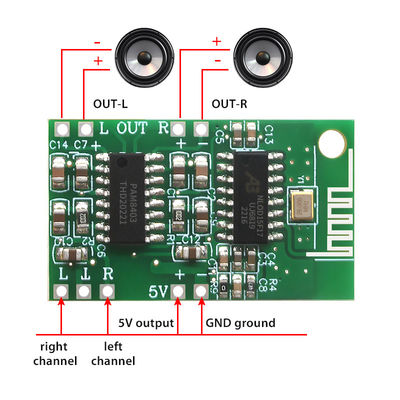 5V Dijital Ses Gücü Amplifikatörü D Sınıfı Stereo Modülü Bluetooth 5.0 ve PAM8403 Çip seti