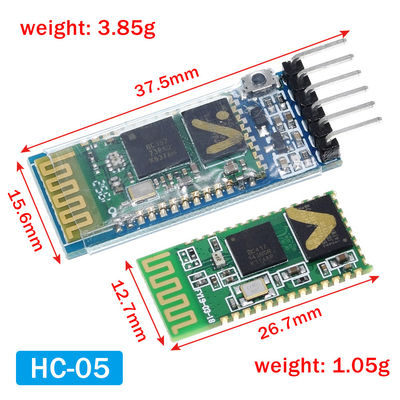 Kablosuz Bluetooth Modülü HC-05 HC-06 RF Alıcı-Verici, 2.4G Frekanslı 3.3V TTL Seviyesi ve 10 Metre Aralığı UART Dönüştürücü
