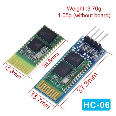 Kablosuz Bluetooth Modülü HC-05 HC-06 RF Alıcı-Verici, 2.4G Frekanslı 3.3V TTL Seviyesi ve 10 Metre Aralığı UART Dönüştürücü