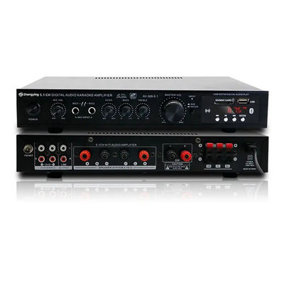 KTV Ev Tiyatrosu Sistemi Profesyonel Amplifier Board 2 Mikrofon Girişi ve LDZS 5.1 Kanal Nobsound Stereo Mixer