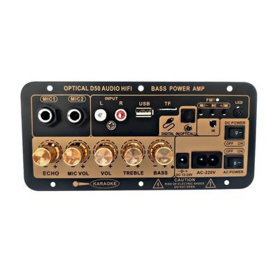 Optik Ses BT AMP ile D50 Amplifier Board USB FM Radio TF Player Kara Ev Arabası için