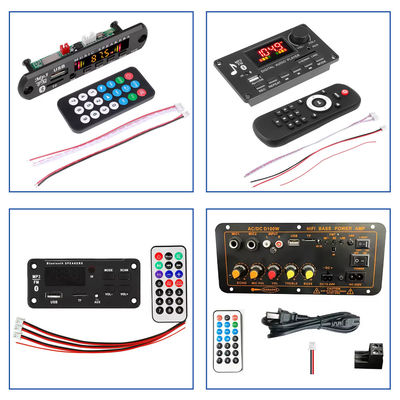 Kablosuz araba USB MP3 çalar, TF kartı yuvası FM ve mikrofon profesyonel amplifikatörü ile