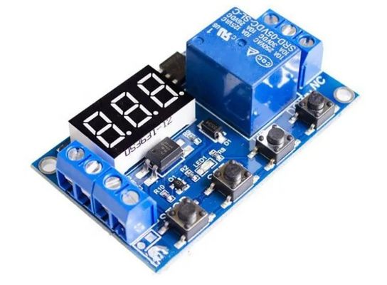 PCB imalatı için mühürlü 12V Dijital LED Ekran On/Off Timer Relay Switch Board