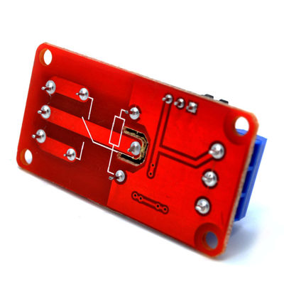 Bağlantı Yükü 12V 1 Kanal Relay Modülü, Kırmızı PCB Tablosunda Optocoupler Izolasyonu ile