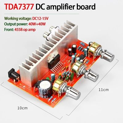 TDA7377 40W*2 DC12V Elektronik Projeler için Araba DIY Stereo Amplifikatör Modülü