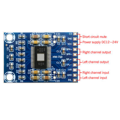 50W + 50W çıkış ve 12V-24V DC Gücü olan TPA3116D2 Chip Dijital Amplifier Board