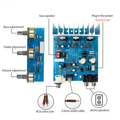 TDA2030 Subwoofer Güç Amplifier Board Modülü 2.1CH 15W*2 30W Stereo Ses Amplifier