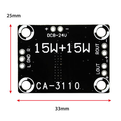 2x15W Stereo D Sınıfı Sınıf 8-24V Yüksek Güçlü TPA3110 Amplifier Ses Kartosu Özel Kalıp
