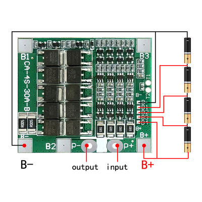 CA-4S-30A-B Lityum 18650 BMS Pil Koruma Kartı 30A 14.8V 12.8V 4s BMS Kartı