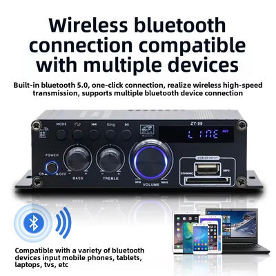 HiFi Stereo Ses için Equalizer ile 120W Çift Kanal Güç Amplifier
