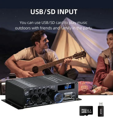 AK-380 2.0 Kanal Bluetooth v5.0 Ev Tiyatrosu için 100-300W çıkış gücü ile ses güçlendirici