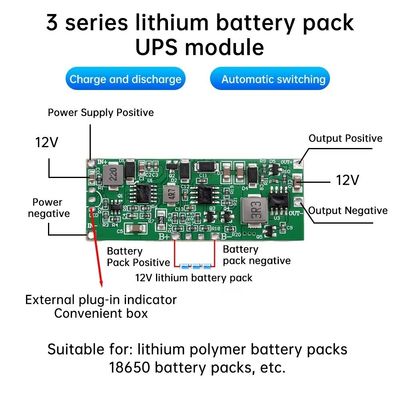 12V 3A 24W 36W kesintisiz güç kaynağı UPS şarj boşaltma yönlendirici ağ Lityum pil koruma paneli PCB tabanı