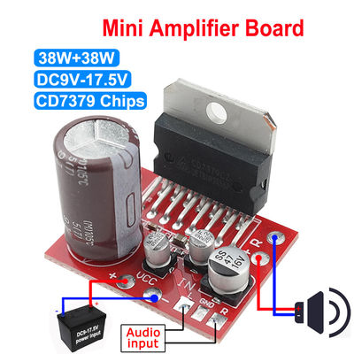 TDA7379 Stereo Güç Amplifikatörü Modülü Çift Kanallı DC9V-17.5V 38W+38W Amplifikatör Ses Kartı