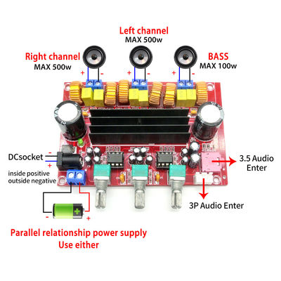 CA-3116P 2*50W+100W Dijital Amplifikatör Kartı Çift Kanallı Yüksek Performanslı Doğrusal Ses Amplifikatör Modülü