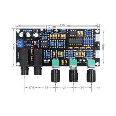 XH-M273 PT2399 Dijital Preamplifikatör Kartı 12-24V DC Karaoke Mikrofon Kontrolü için Stereo Frekanslı