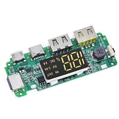Çift USB 5V 2.4A Mikro / C Tipi LED USB Mobil Güç Bankası 18650 Şarj Modülü Lityum Pil Şarj Panosu Devre Koruması