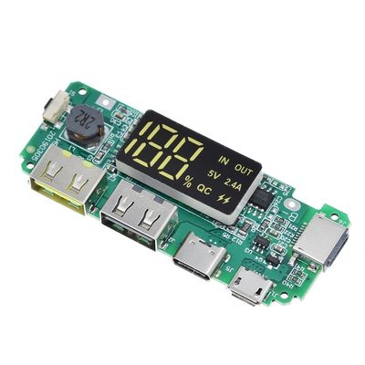 Çift USB 5V 2.4A Mikro / C Tipi LED USB Mobil Güç Bankası 18650 Şarj Modülü Lityum Pil Şarj Panosu Devre Koruması