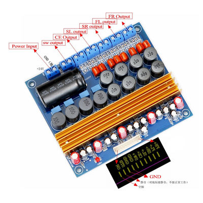 TPA3116 5.1 Kanal D Sınıfı Dijital Amplifier Board 100W+100W+4*50W Güçlü Hoparlörler için Ses