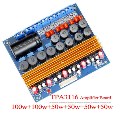 TPA3116D 5.1 Kanal D Sınıfı Dijital Amplifikatör Kartı 100W+100W+4*50W Güçlü Hoparlörler için