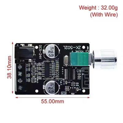 ZK-502L Mini Bluetooth 5.0 DC 5-24V 50Wx2 Stereo Güç Güçlendirici Kablosuz Ses Dijital Kartı Bluetooth Güçlendirici Spe