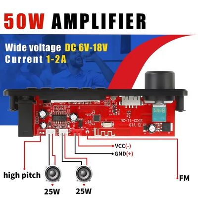 2*25W güç güçlendirici MP3 Çözümleme tahtası ve 20 saatlik pil ömrü ile