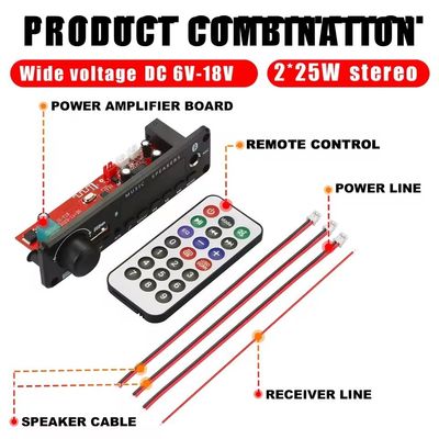 2*25W güç güçlendirici MP3 Çözümleme tahtası ve 20 saatlik pil ömrü ile
