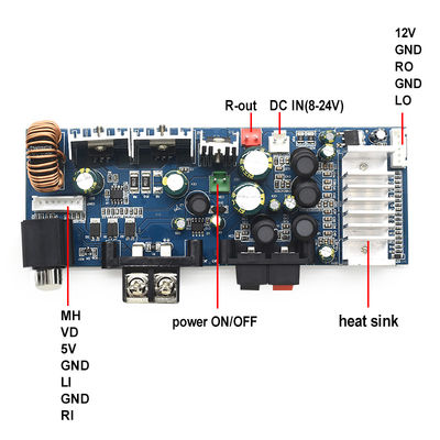 CA-3116AS Profesyonel 2.0 Dijital Subwoofer Amplifier Board Mini 8-24V 2*100W Ev Ses Kullanımı için 12V TPA3116