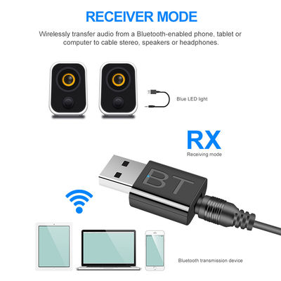 Kablosuz ses akışı için 10m iletim menzili ve çift modlu Bluetooth 5.0 ses adaptörü