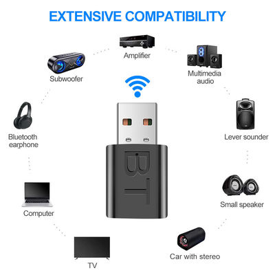 Kablosuz ses akışı için 10m iletim menzili ve çift modlu Bluetooth 5.0 ses adaptörü
