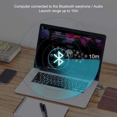 Kablosuz ses akışı için 10m iletim menzili ve çift modlu Bluetooth 5.0 ses adaptörü
