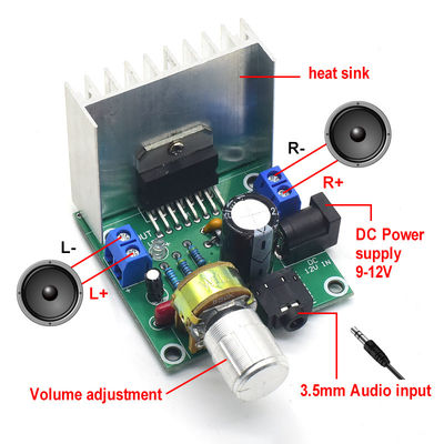 TDA7297 15W+15W Stereo Amplifikatör Kartı 12V DC Ses Modülü