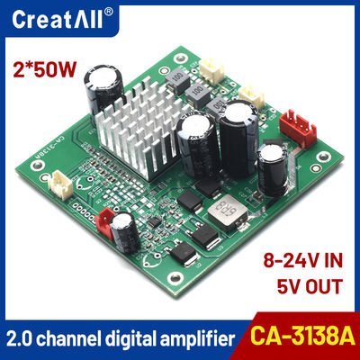 CA-3138A 5V Çift Kanallı Amplifier Board 2x50W 8-24V Giriş