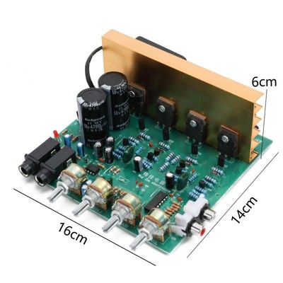 100W 2.0 Kanal Ses Amplifikatör Kartı PCB Modülü 16x14x6cm